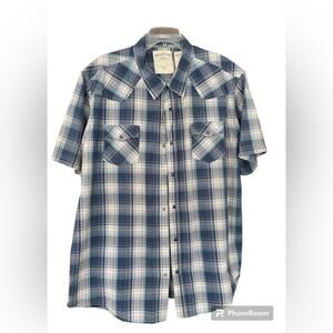 Aeropostale men's short sleeve snap shirt